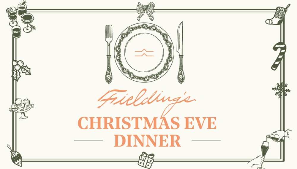 Image that says Christmas Eve Dinner