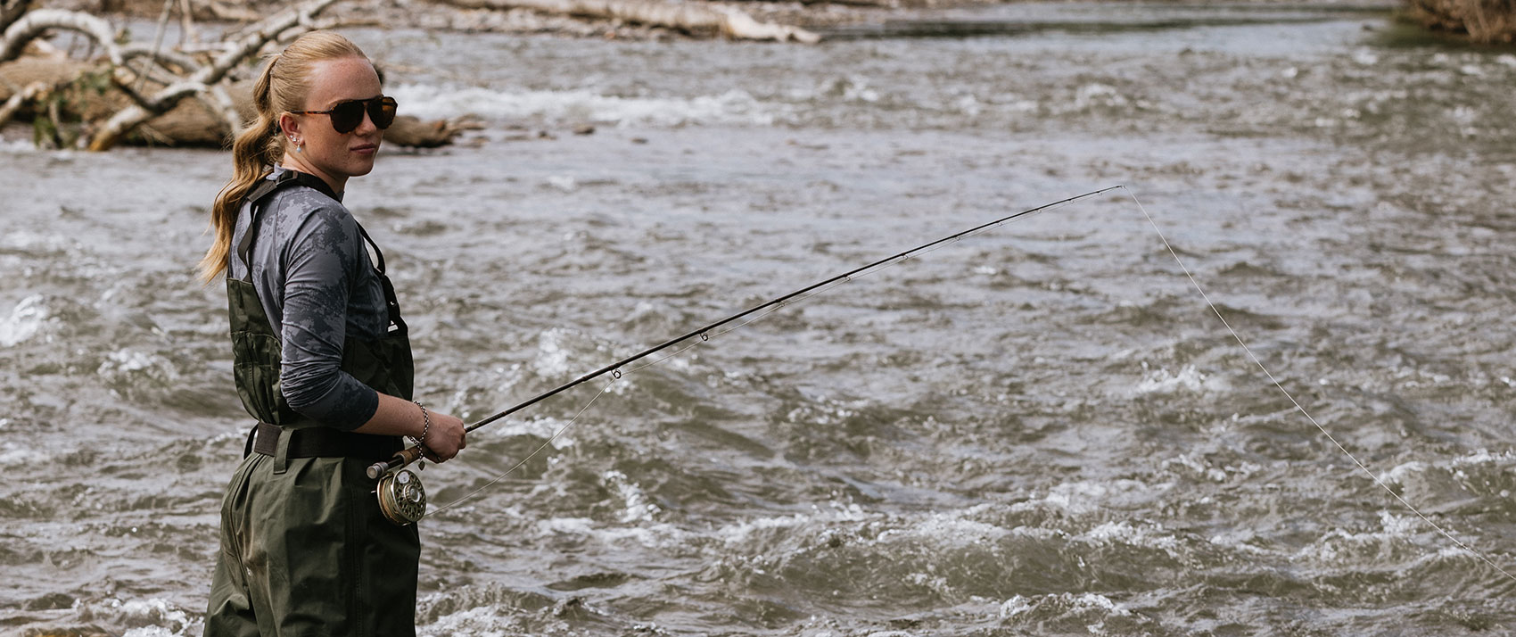 Man fly fishing